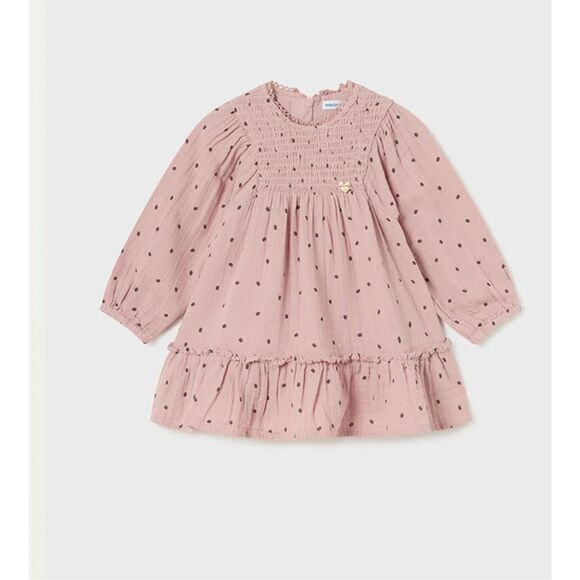 Mayoral Polka Dot Dress in Blush 18 month - Picture 1 of 7